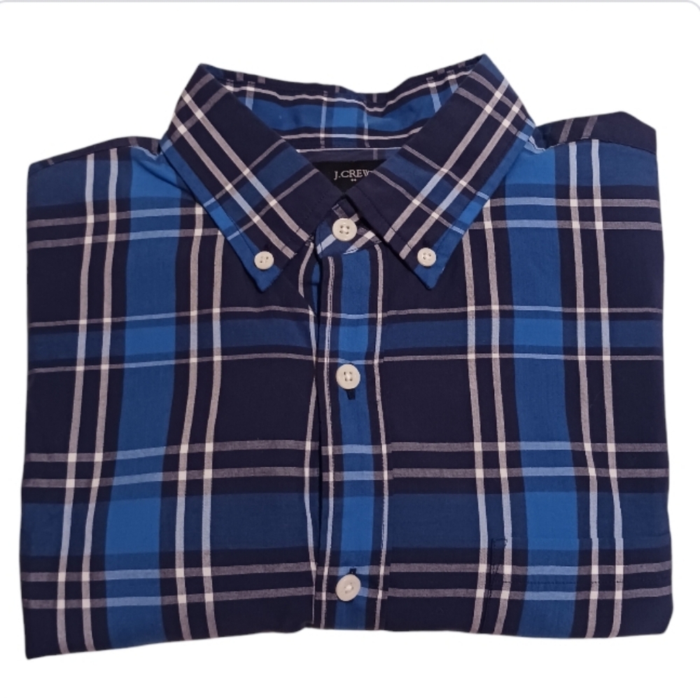 J. Crew Button Down Long Sleeve Plaid Tartan Shirt Preppy Casual - Picture 2 of 8